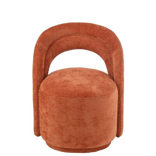 Fauteuil Design Arrondi "anise" 80cm Orange Rouille