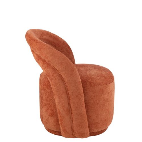 Fauteuil Design Arrondi "anise" 80cm Orange Rouille