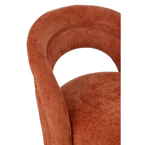 Fauteuil Design Arrondi "anise" 80cm Orange Rouille