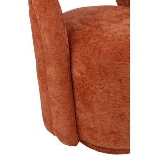 Fauteuil Design Arrondi "anise" 80cm Orange Rouille