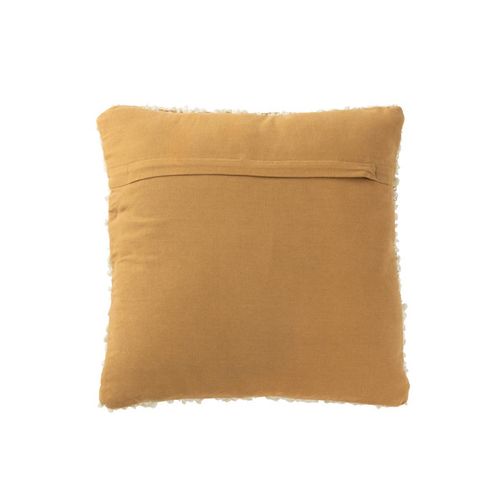 Coussin Bouclette "elvia" 45x45cm Camel et Crème