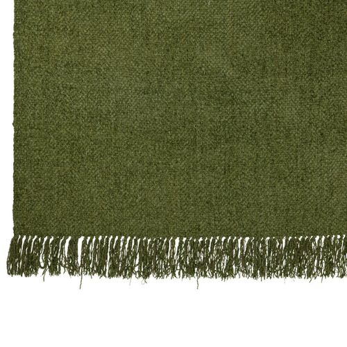 Plaid Tissé En Viscose "saya" 130x180cm Vert Foncé