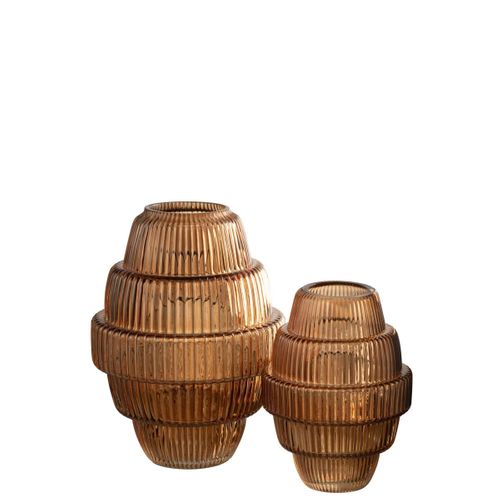 Vase Design En Verre "max" 30cm Marron