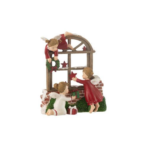 Déco De Noël à LED "anges et Fenêtre" 20cm Multicolore