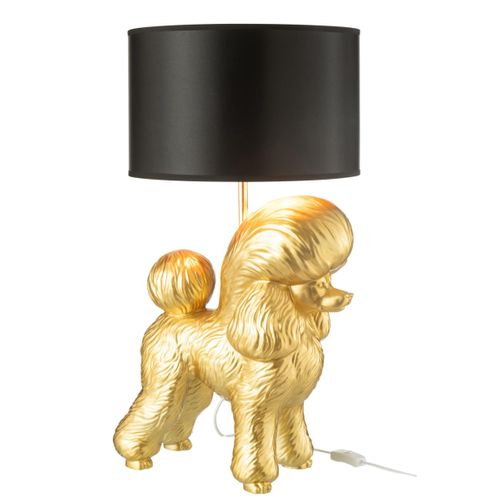 Lampe à Poser Déco "caniche" 74cm Doré