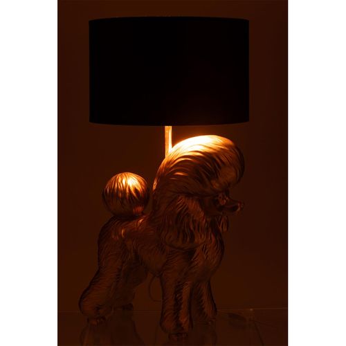 Lampe à Poser Déco "caniche" 74cm Doré