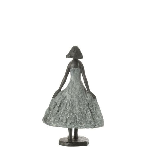 Statuette Fille En Résine "ciel" 38cm Gris