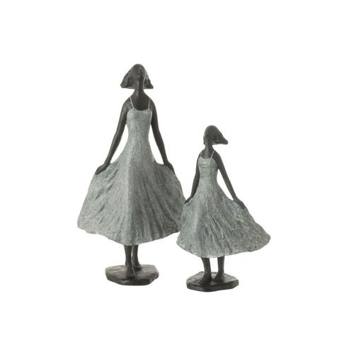 Statue Fille En Résine "ciel" 54cm Gris