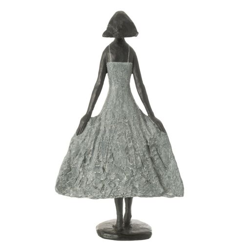 Statue Fille En Résine "ciel" 54cm Gris