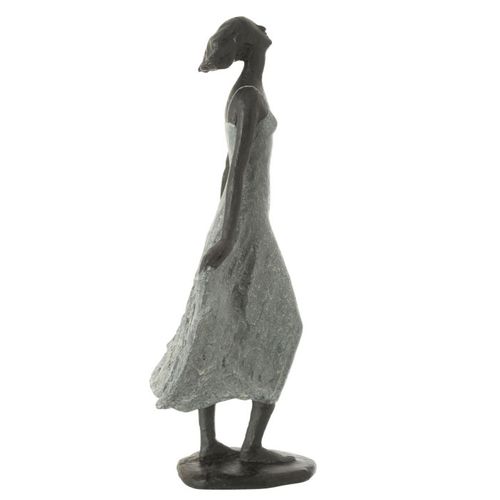 Statue Fille En Résine "ciel" 54cm Gris