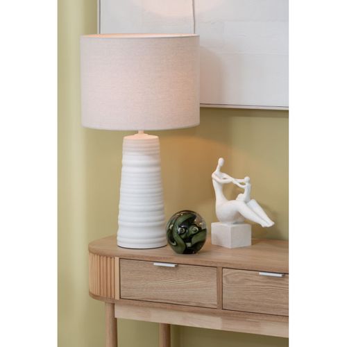 Statuette Maman Avec Enfant "moderne" 29cm Blanc