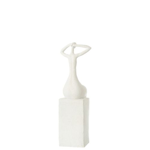 Statuette Femme Assise "moderne" 38cm Blanc