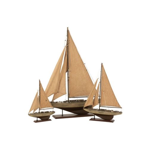 Voilier Déco En Bois "harrison" 43cm Marron