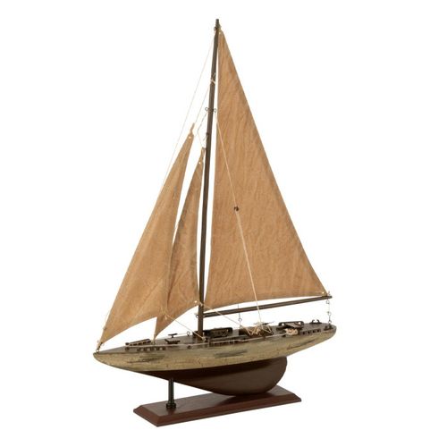Voilier Déco En Bois "harrison" 59cm Marron