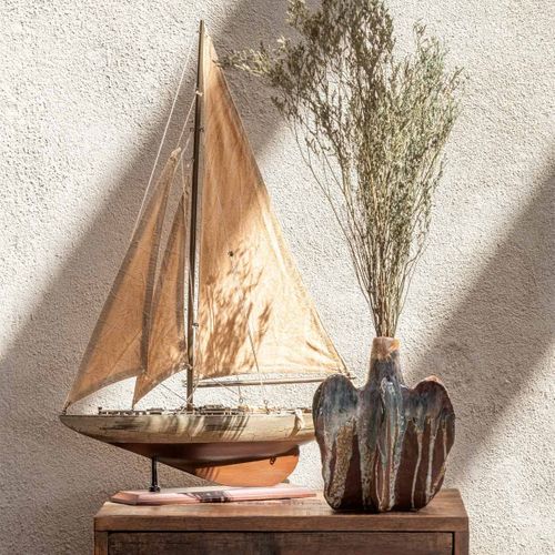 Voilier Déco En Bois "harrison" 94cm Marron