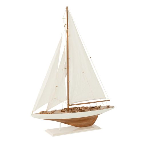 Voilier Déco En Bois "harrison" 94cm Blanc