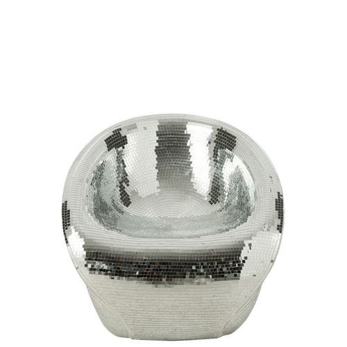 Fauteuil Design Miroir "disco" 73cm Argent
