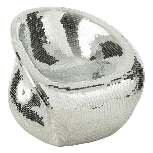 Fauteuil Design Miroir "disco" 73cm Argent