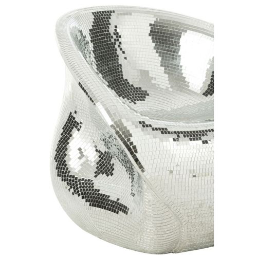Fauteuil Design Miroir "disco" 73cm Argent