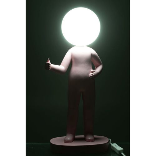Lampe à Poser En Résine "pouces" 44cm Rose