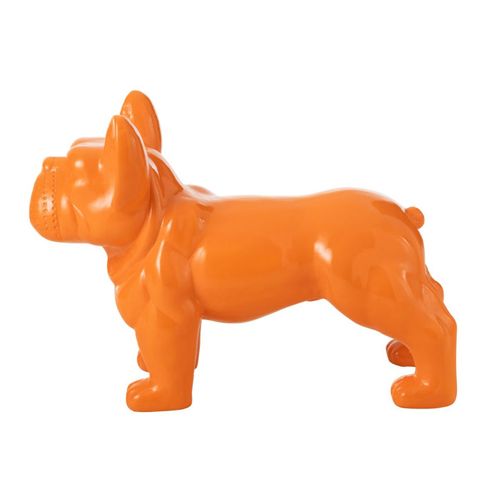 Statue Déco "bulldog" 88cm Orange