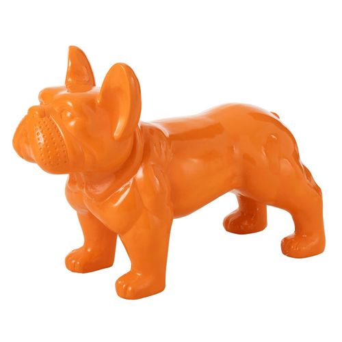 Statue Déco "bulldog" 88cm Orange