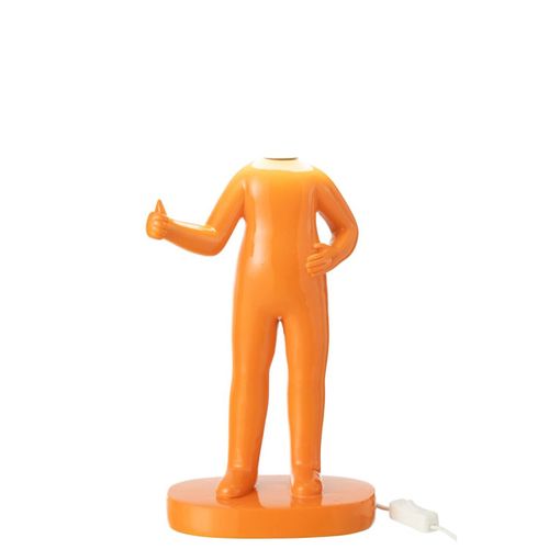 Lampe à Poser En Résine "pouces" 44cm Orange