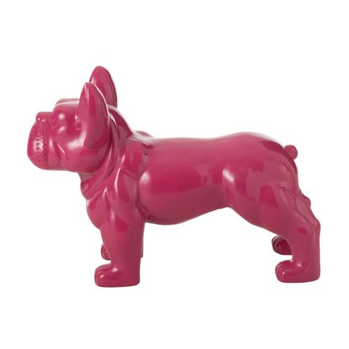 Statue Déco "bulldog" 88cm Fuchsia