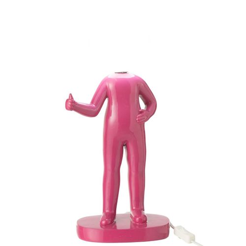 Lampe à Poser En Résine "pouces" 44cm Fuchsia