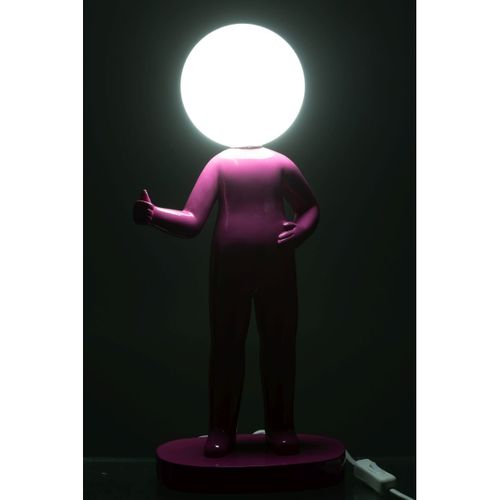 Lampe à Poser En Résine "pouces" 44cm Fuchsia