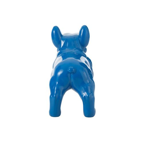 Statue Déco "bulldog" 88cm Bleu