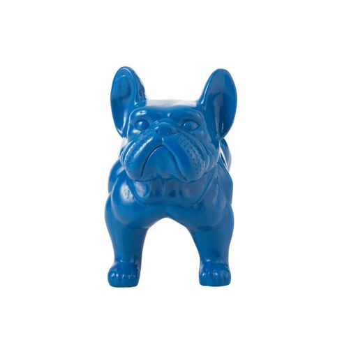 Statue Déco "bulldog" 88cm Bleu