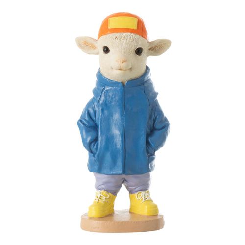 Statuette Mouton Déco "fashion" 27cm Multicolore