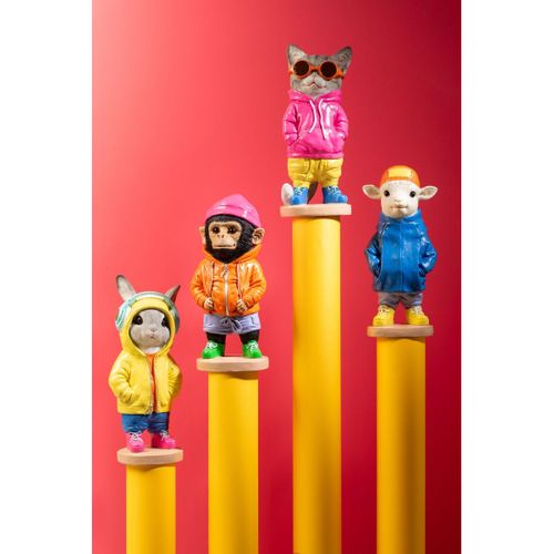 Statuette Mouton Déco "fashion" 27cm Multicolore