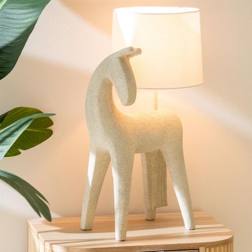 Lampe à Poser Cheval "morris" 56cm Beige