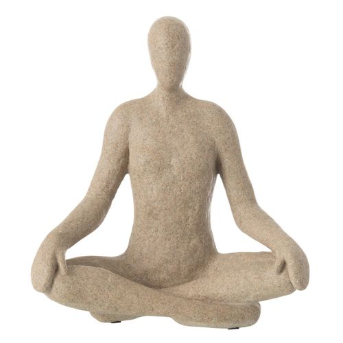 Statuette Yoga En Résine "shawn" 31cm Beige