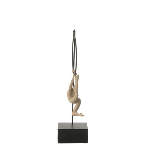 Gymnaste Cerceau Sur Socle "alpha" 48cm Beige et Noir