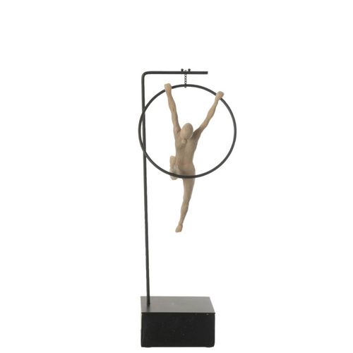 Gymnaste Cerceau Sur Socle "beta" 48cm Beige et Noir