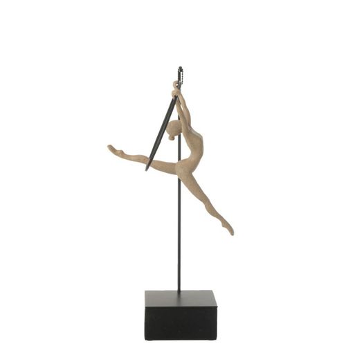 Gymnaste Cerceau Sur Socle "beta" 48cm Beige et Noir
