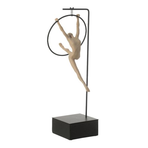 Gymnaste Cerceau Sur Socle "beta" 48cm Beige et Noir