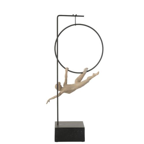 Gymnaste Cerceau Sur Socle "gamma" 55cm Beige et Noir