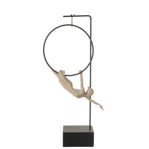 Gymnaste Cerceau Sur Socle "gamma" 55cm Beige et Noir