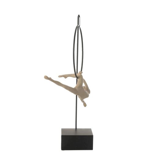 Gymnaste Cerceau Sur Socle "gamma" 55cm Beige et Noir