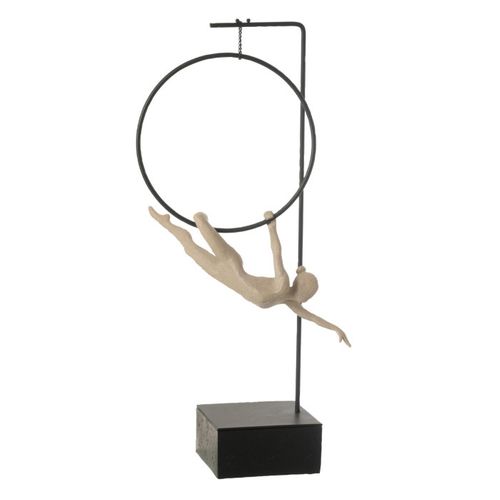 Gymnaste Cerceau Sur Socle "gamma" 55cm Beige et Noir