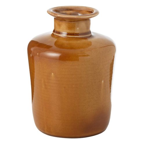 Vase Déco En Porcelaine "nova" 20cm Moutarde