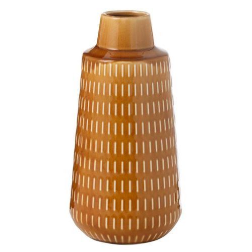 Vase Déco En Porcelaine "ria" 31cm Moutarde