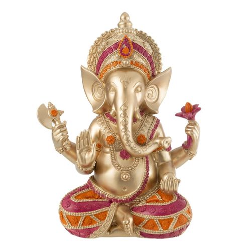Statuette Déco En Résine "ganesha" 28cm Multicolore