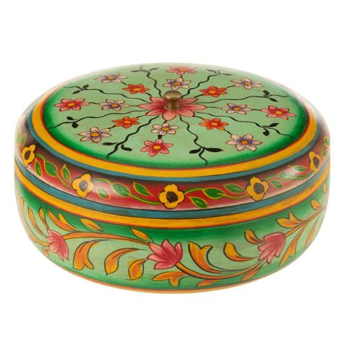 Boîte Déco En Bois "mumbai" 20cm Multicolore
