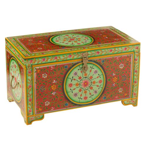 Coffre De Rangement Déco "mumbai" 78cm Multicolore