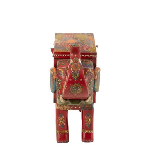 Coffre Éléphant En Bois "delhi" 79cm Multicolore